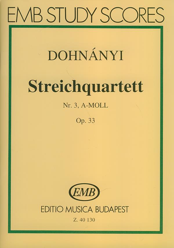 Streichquartett Nr.3, A-moll 33