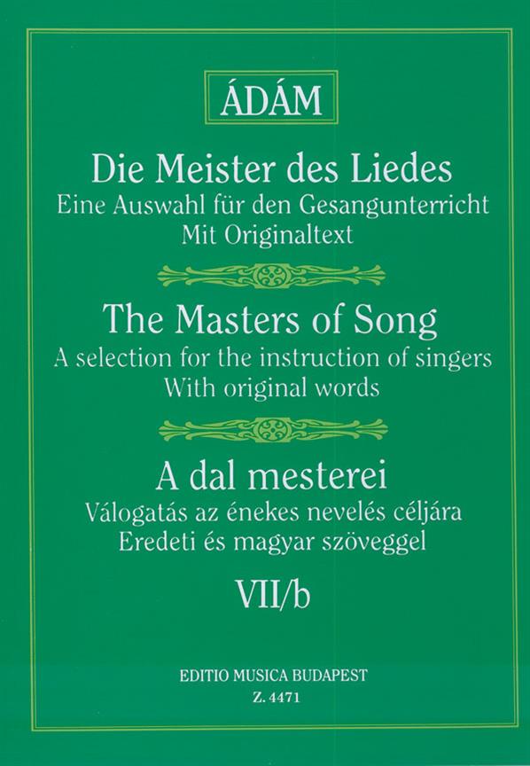 Die Meister des Liedes VII-b Lieder von Schubert : Lieder von Schubert (hohe Stimme)