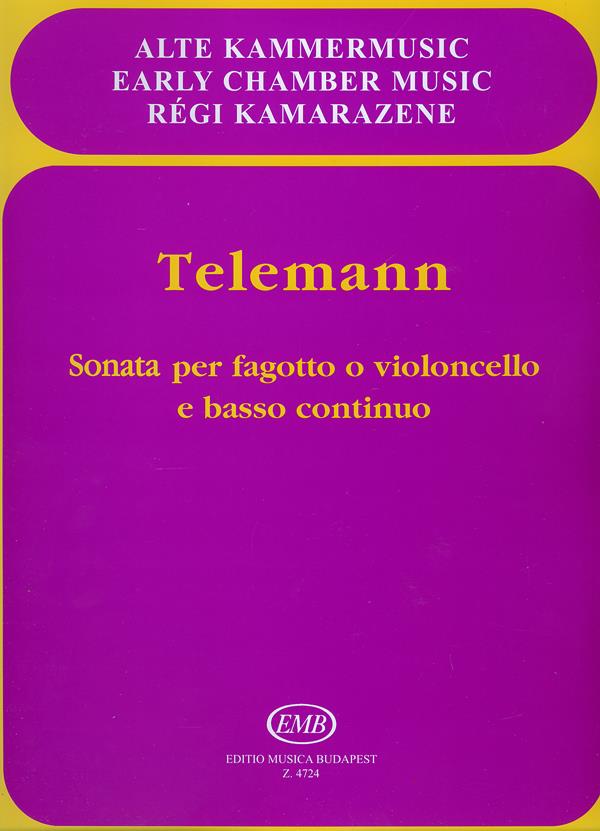 Sonata per fagotto o violoncello e basso continu : per fagotto o violoncello e basso continuo