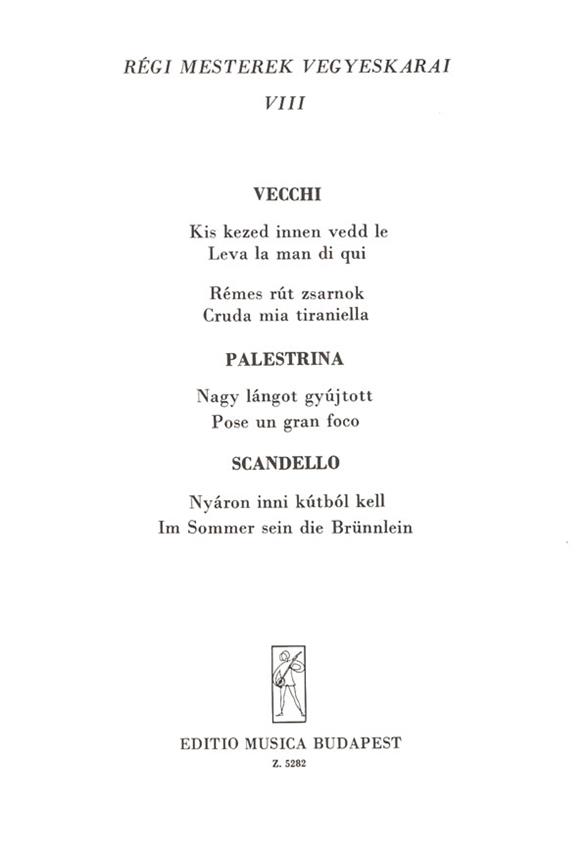 Old Masters' Mixed Choruses V8