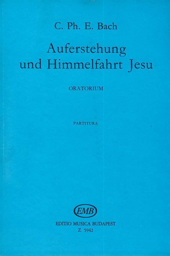 Auferstehung Und Himmmelfahrt Jesu Oratorium Für