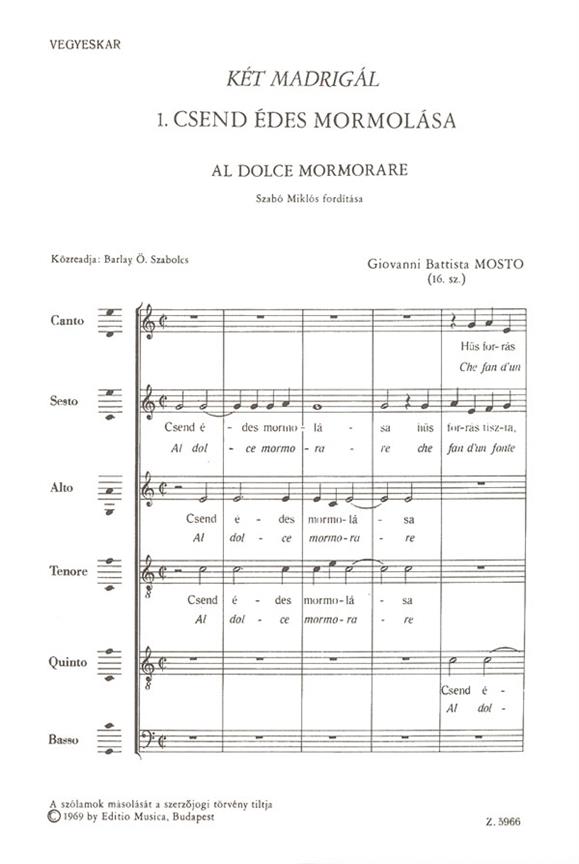 Two madrigals