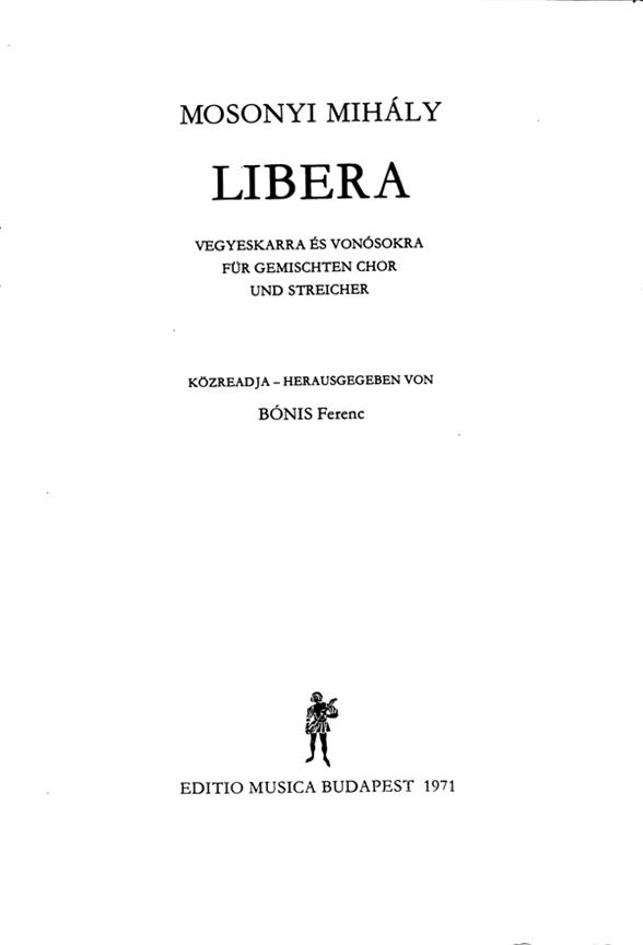 Libera for mixed voices and string instruments