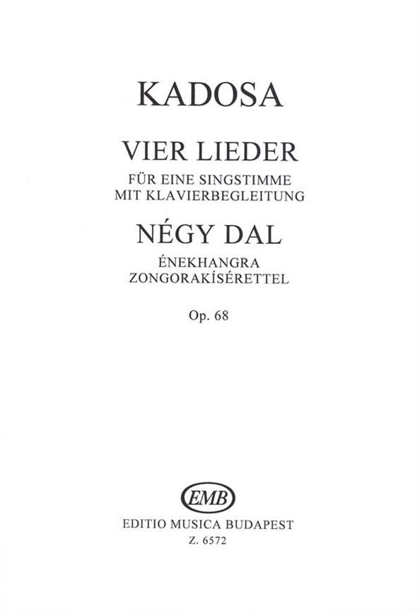 4 Lieder Nach Gedichten Von Sac