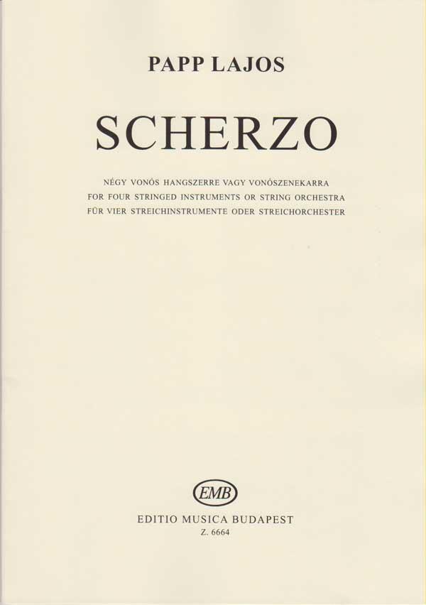 Scherzo : for four string instruments (or string orchestra) - Für Vier Streichinstrumente (Streichorchester)