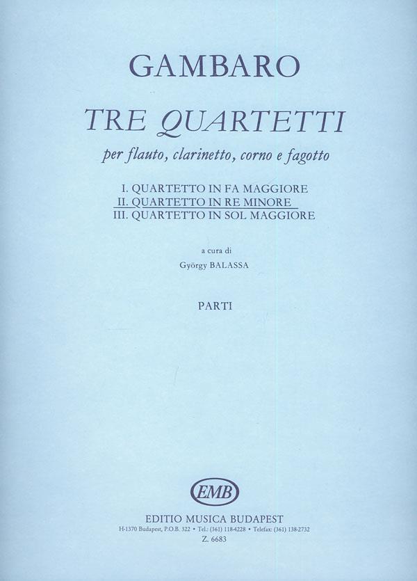 Tre quartetti per flauto, clarinetto, coro e fagot : II. Quartetto in re minore