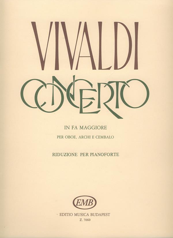 Concerto In Fa Maggiore Per Oboe, Archi E Czalo