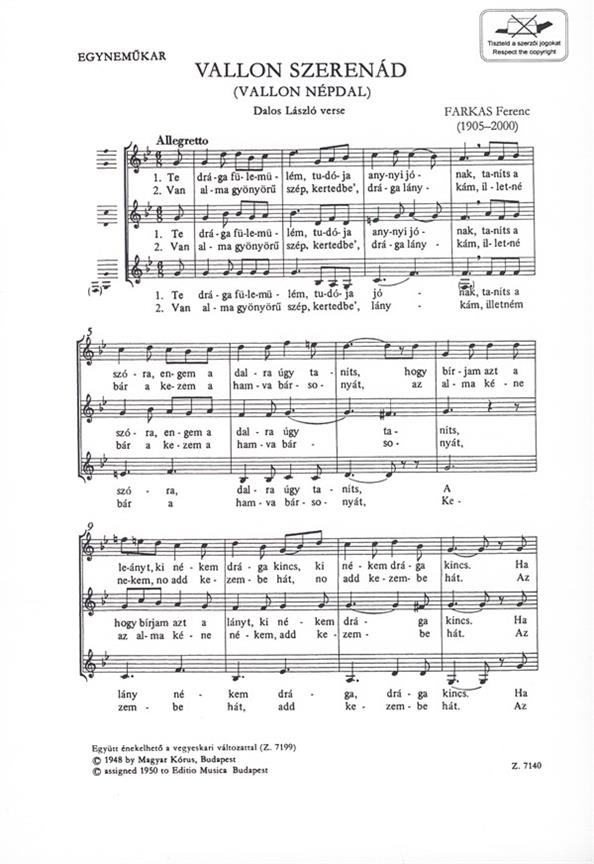Vallon szerenád - Hajnal nóta