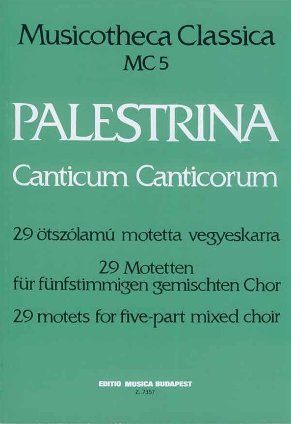 Canticum Canticorum Mc 5 29 Motetten Für Fünfstim