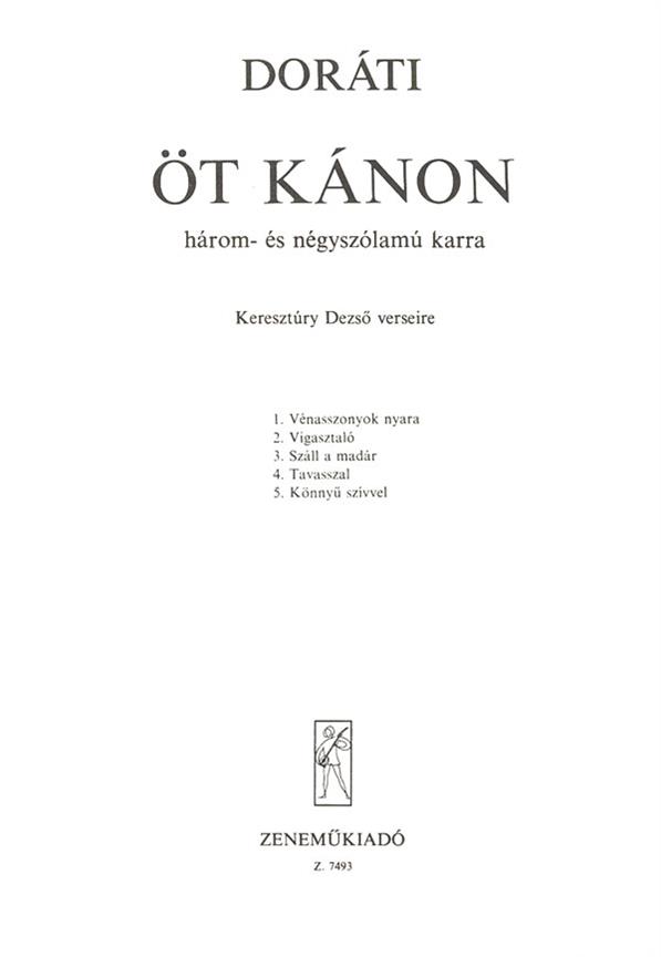 Öt Kanons - 5 Kanons