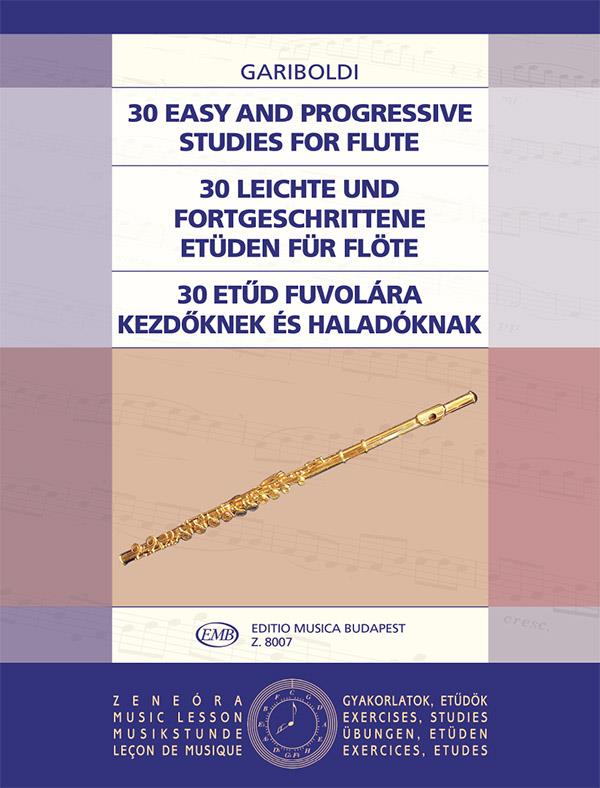 30 leichte und fortgeschrittene Etüden für Flöte : 30 Easy and Progressive Studies for Flute