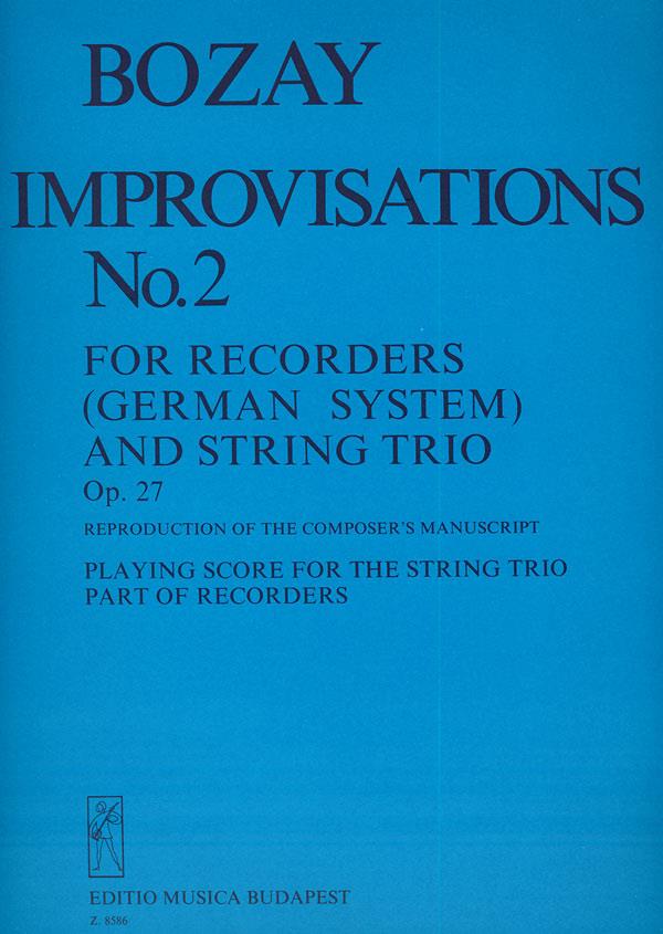 Improvisations Nr. 2 : für Blockflöten und Streichtrio