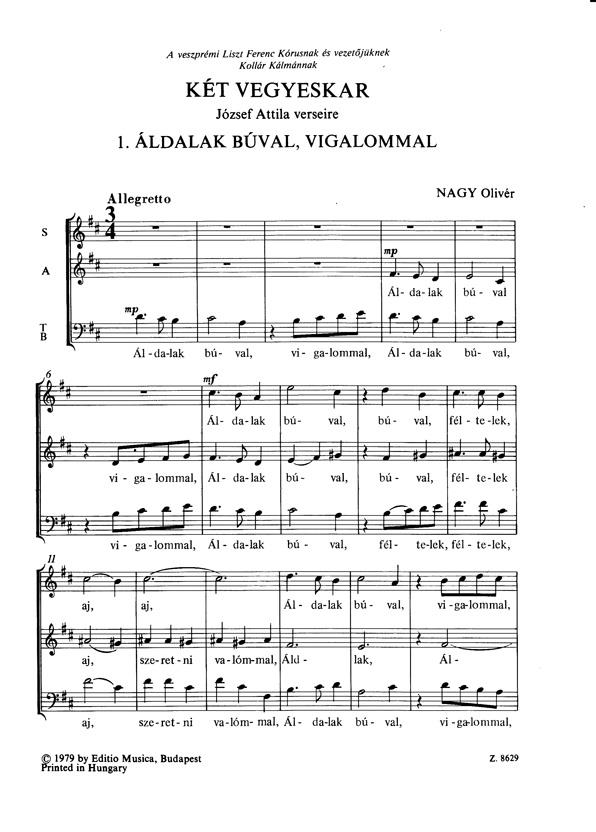 Two Choruses for mixed voices