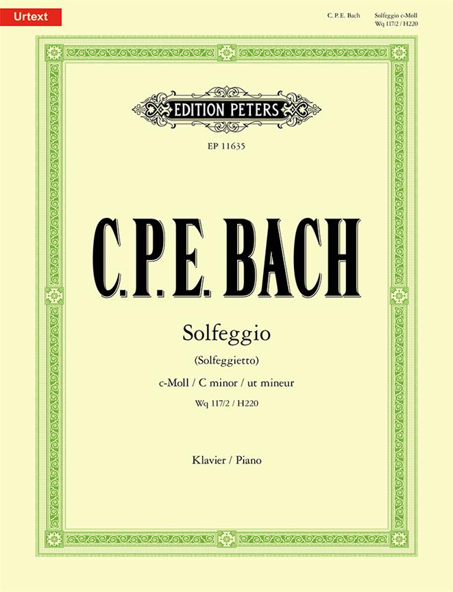 Solfeggio (Solfeggietto) Wq 117/2 / H220 : c-Moll, C minor, ut mineur