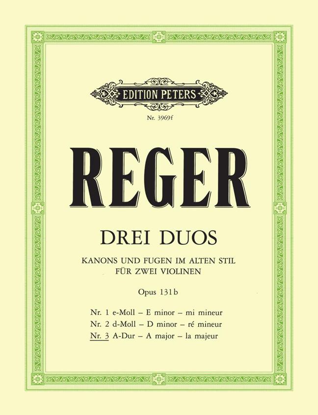3 Duets Op.131b: No.3 in A