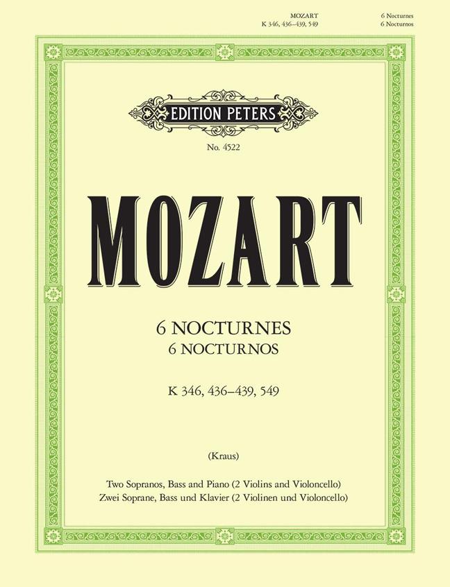 6 Nocturnes K.346, K.436-9, 549 : Klavierauszug
