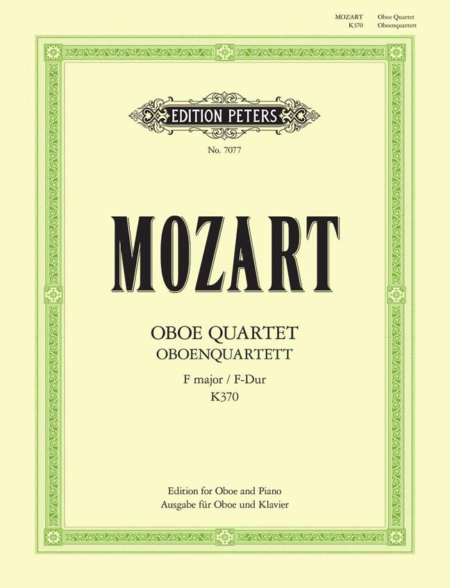 Oboe Quartet in F K.370 : arranged for Oboe and Piano