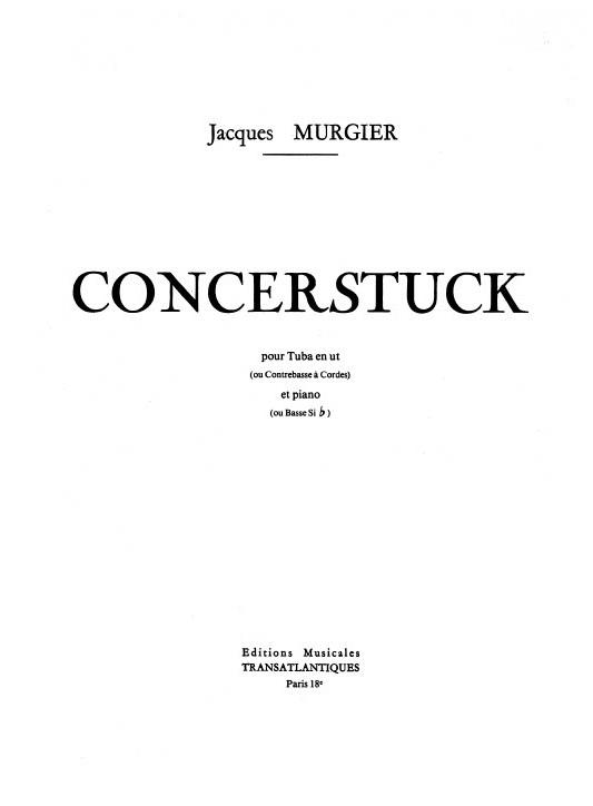 Jacques Murgier: Concerstuck