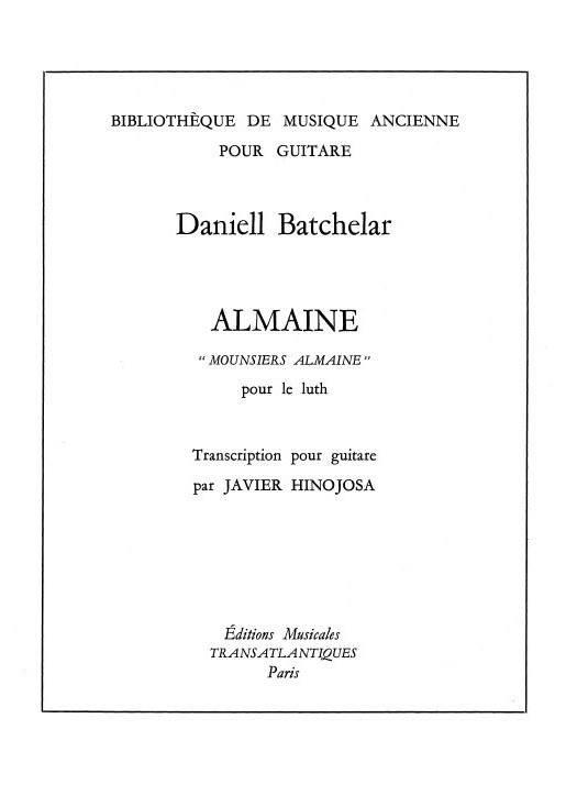 Daniel Batchelar: Almaine