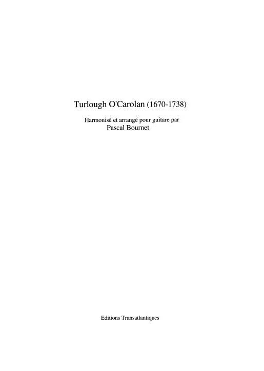 Pascal Bournet: 11 Pièces Irlandaises De Turlough O'Carolan