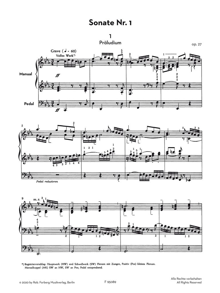 Ausgewählte Orgelsonaten : op. 27, 111, 146, 168, 175, 181 - Herausgegeben von Martin Weyer