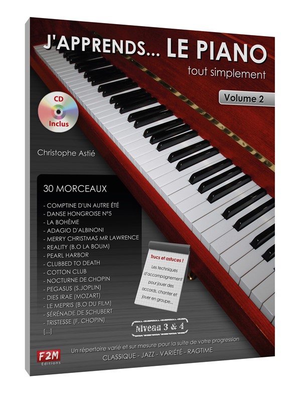 J'apprends le Piano Tout simplement Vol.2 (Livre/CD)