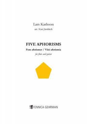Five Aphorisms For Flute and Guitar