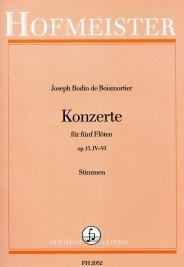 Boismortier, J. B. De: Concertos Op 15 Nos 4-6 - Parts