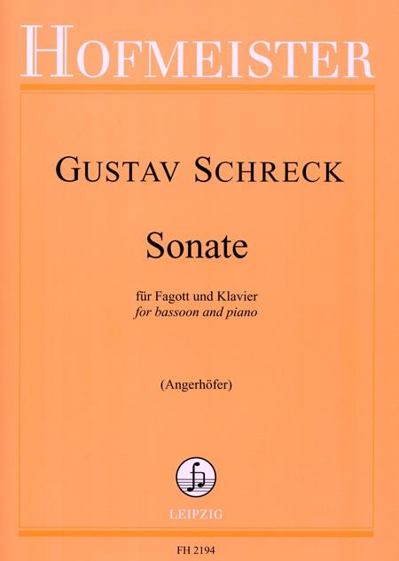 Gustav Schreck: Sonata Op.9 For Bassoon And Piano