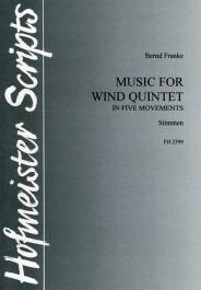 Franke, B.: Music For Wind Quintet - Parts