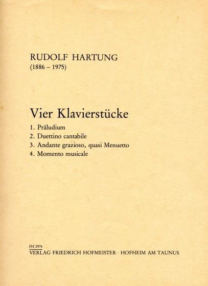 Hartung, R.: 4 Piano Pieces