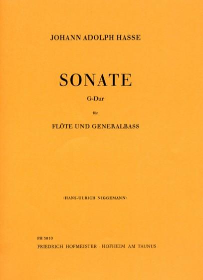 Johann Adolph Hasse: Sonata In G For Flute and Bass (Flute and Piano)