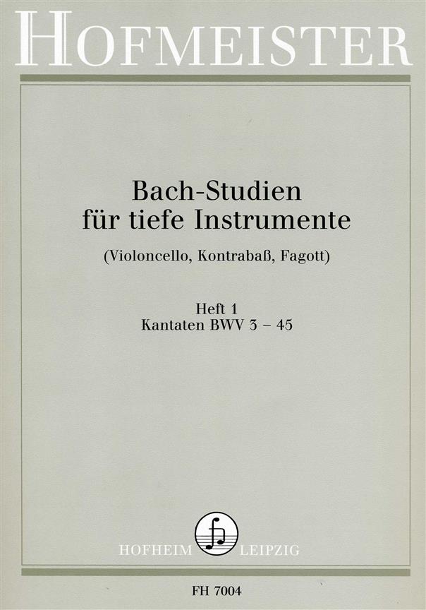 Bach: Studies Book 1-cantatas Bwv 3 - 45