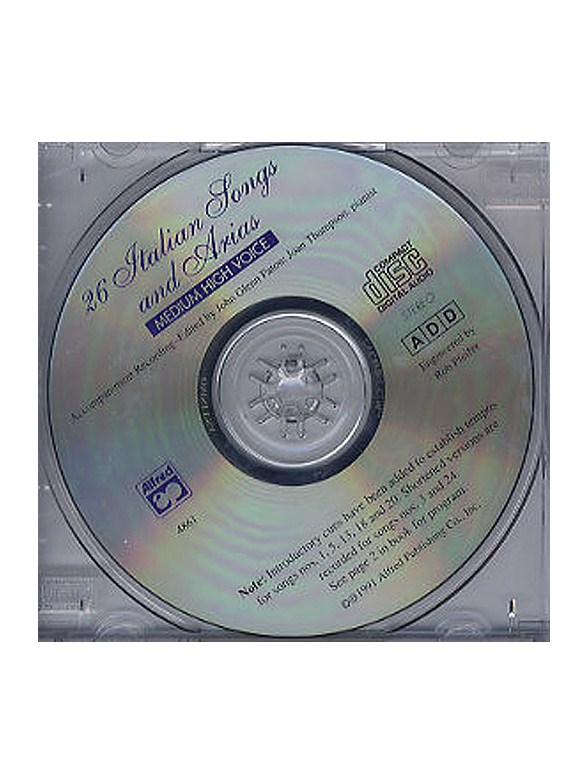 26 Italian Songs And Arias (Medium/High Voice) CD
