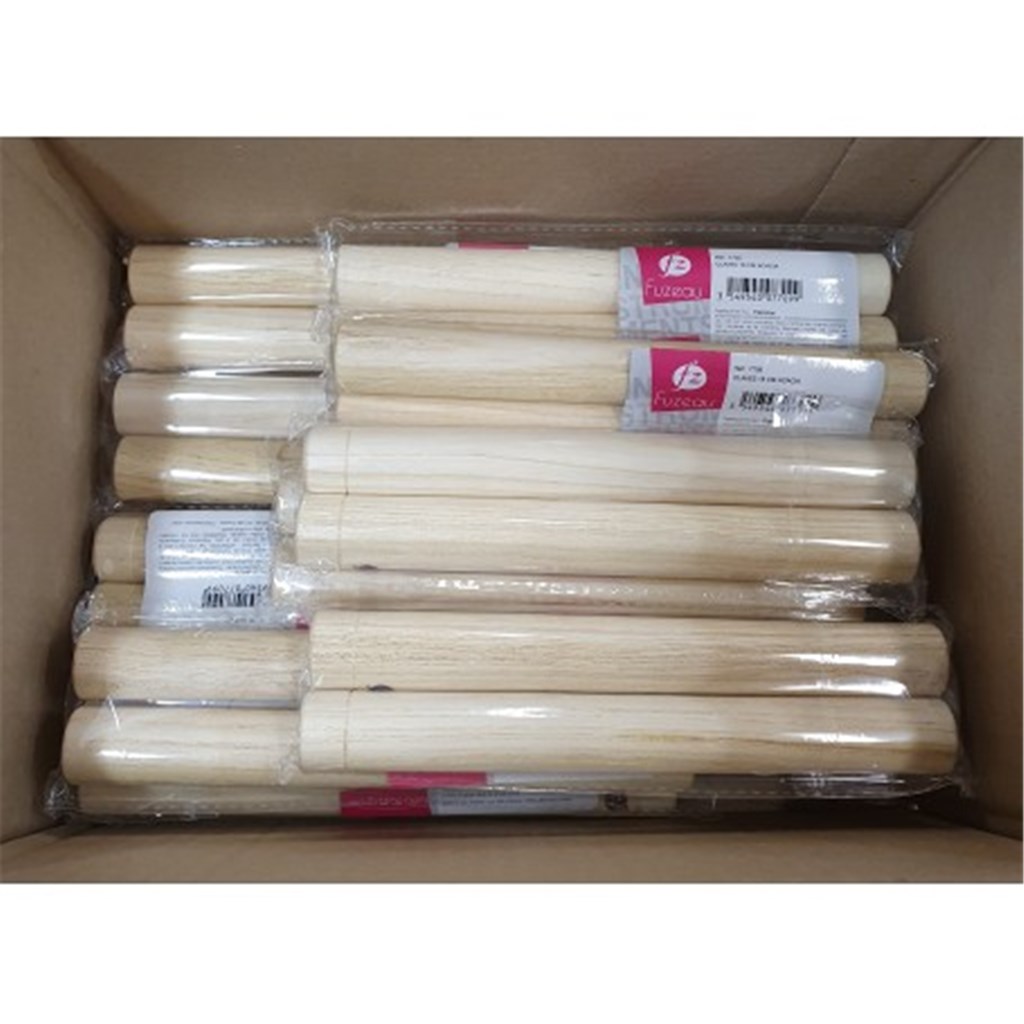 Lot De 10 Claves En Bois Acacia 18 Cm : Longueur 18 cm - Diamètre 2 cm
