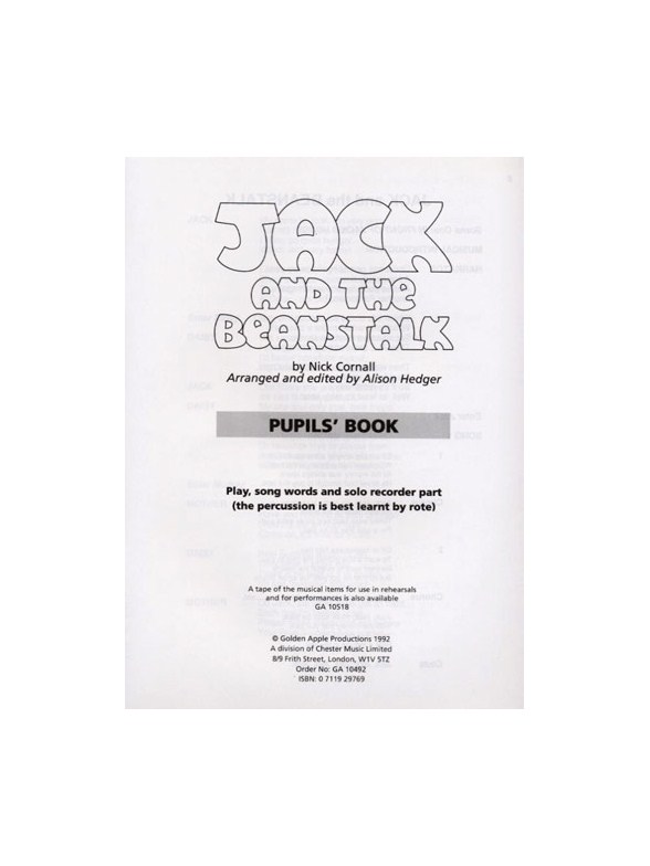 Nick Cornall: Jack And The Beanstalk (Cassette)