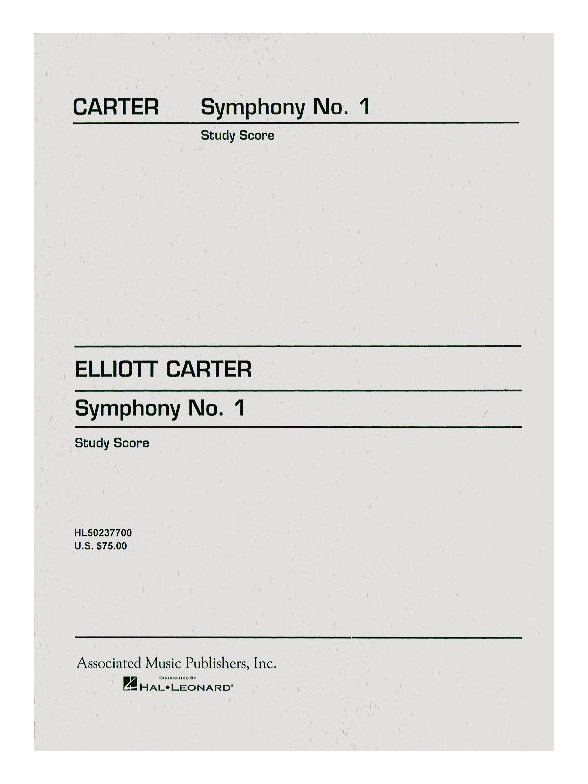 Elliott Carter: Symphony No.1 (Study Score)