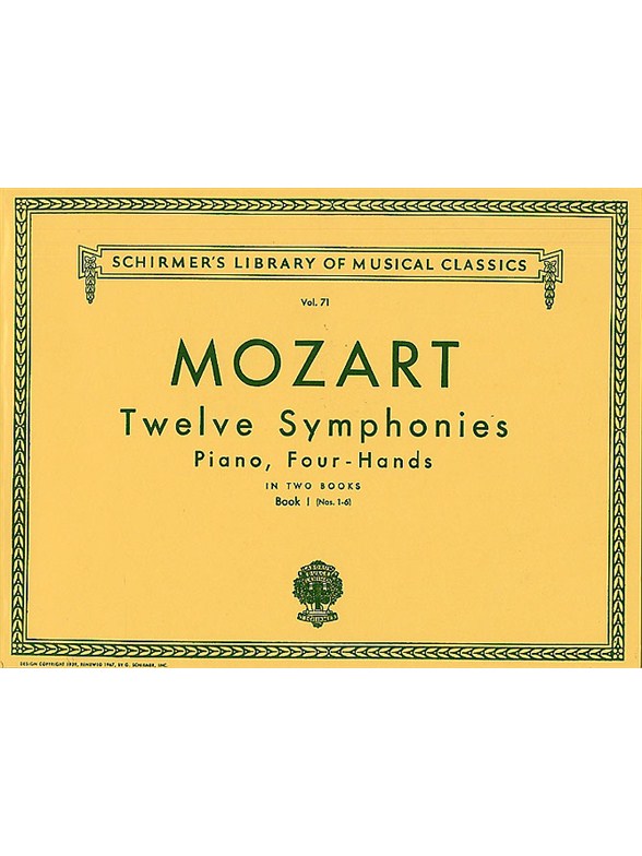 Wolfgang Amadeus Mozart: Twelve Symphonies For Piano Duet Book I