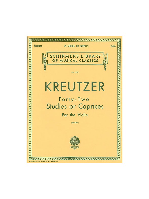 Rodolphe Kreutzer: Forty-Two Studies Or Caprices (Violin)
