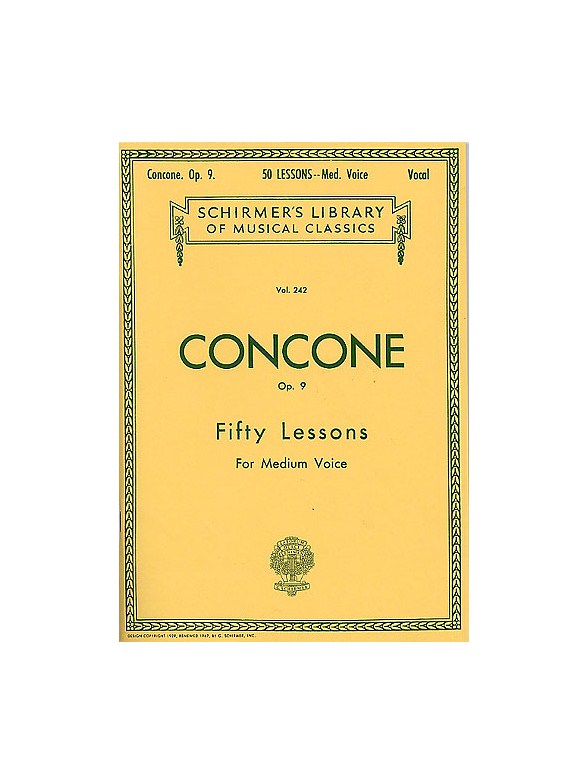 Giuseppe Concone: Fifty Lessons Op.9 For Medium Voice