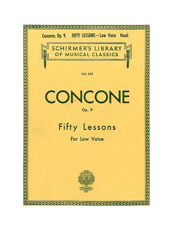 Giuseppe Concone: Fifty Lessons Op.9 For Low Voice