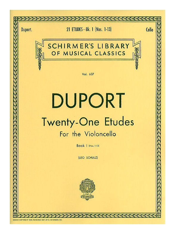 Jean-Louis Duport: 21 Etudes For Solo Cello Book 1 (Nos. 1-13)