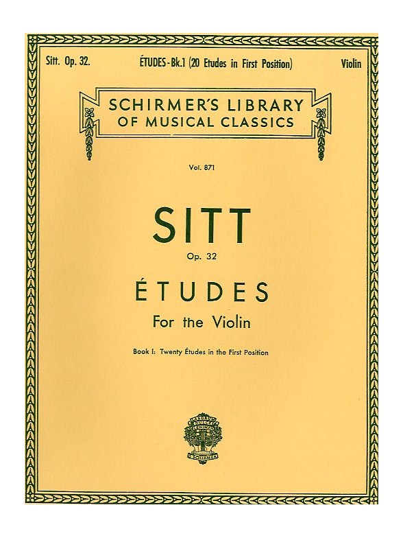 Hans Sitt Etudes For Violin Op.32 Book 1 (First Position) Violin