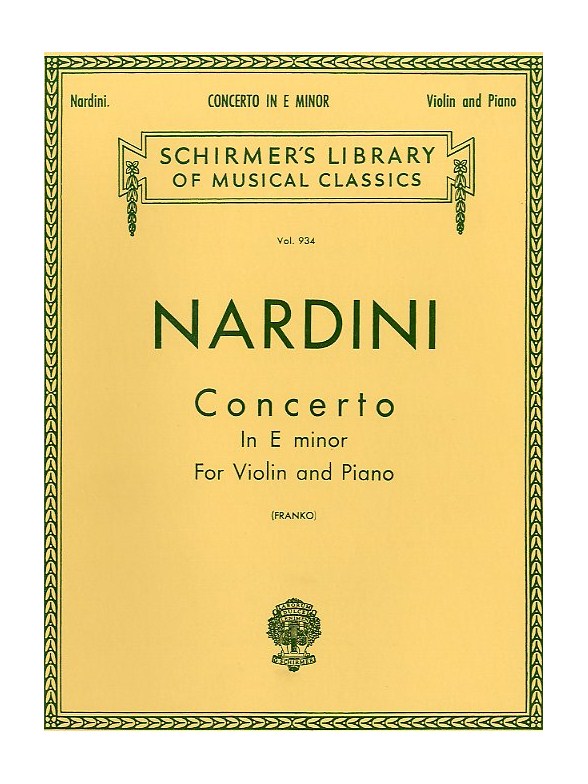 Pietro Nardini: Violin Concerto In E Minor (Violin/Piano)