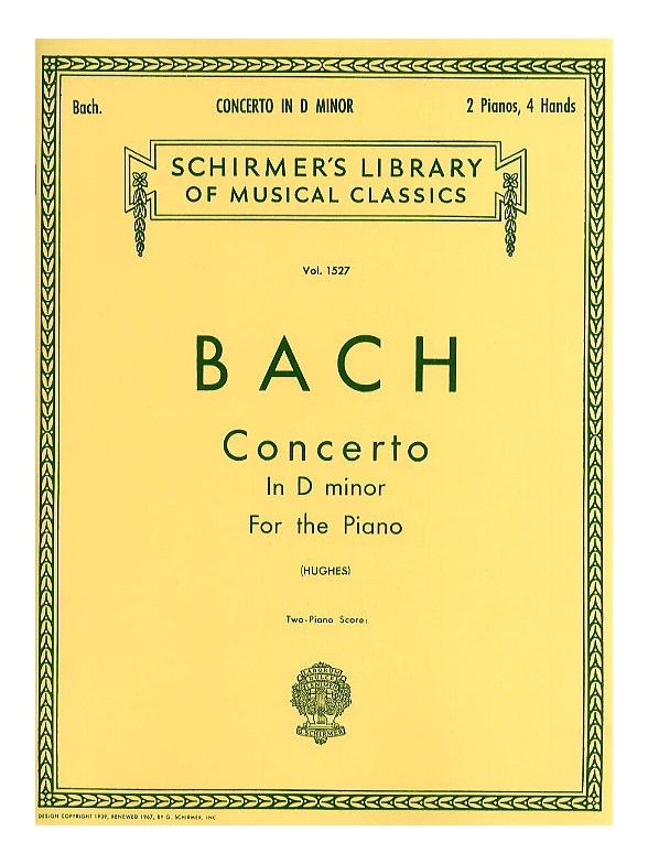 Johann Sebastian Bach: Keyboard Concerto In D Minor (2 Piano Score)