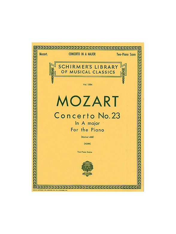 Wolfgang Amadeus Mozart: Piano Concerto No.23 In A Major (2-Piano Score)