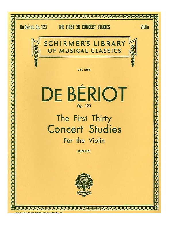 Charles-Auguste De Beriot: First Thirty Concert Studies For Solo Violin