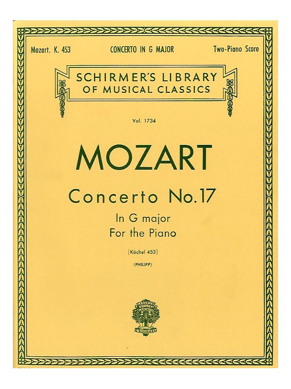 W.A. Mozart: Piano Concerto No.17 In G K.453 (2 Piano Score)