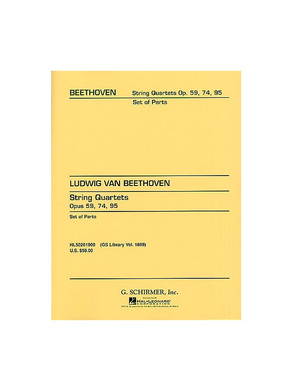 Beethoven: String Quartets Op.59, Op.74 And Op.95 (Parts)