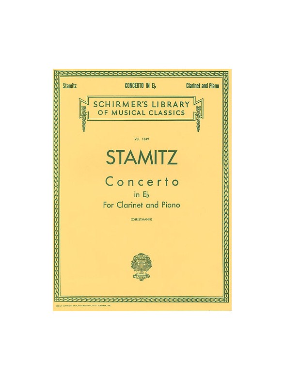 Karl Stamitz: Clarinet Concerto In E Flat (Clarinet/Piano)
